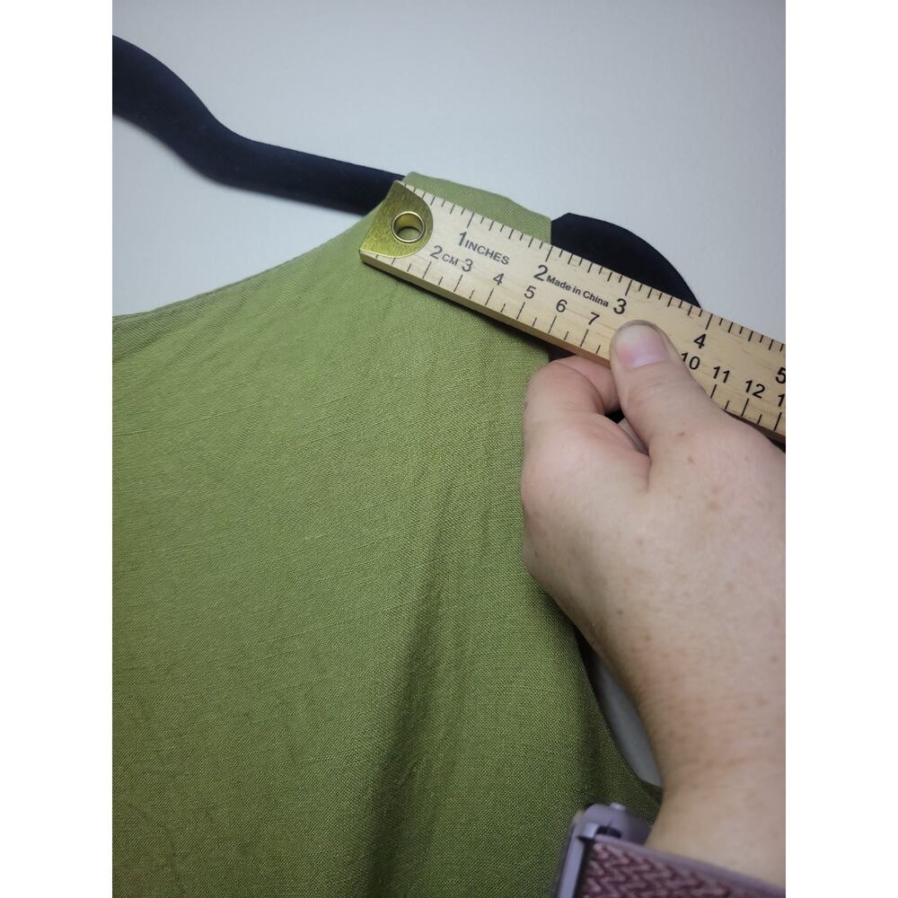 Y2K Women's Embroidered Floral Dress Size 10 Green Cottagecore Prairie Boho 70's - Picture 5 of 13